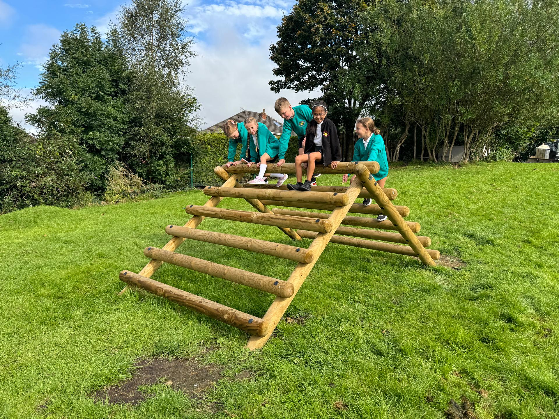 The Forest Log Climber installed at Claypool Primary School.
