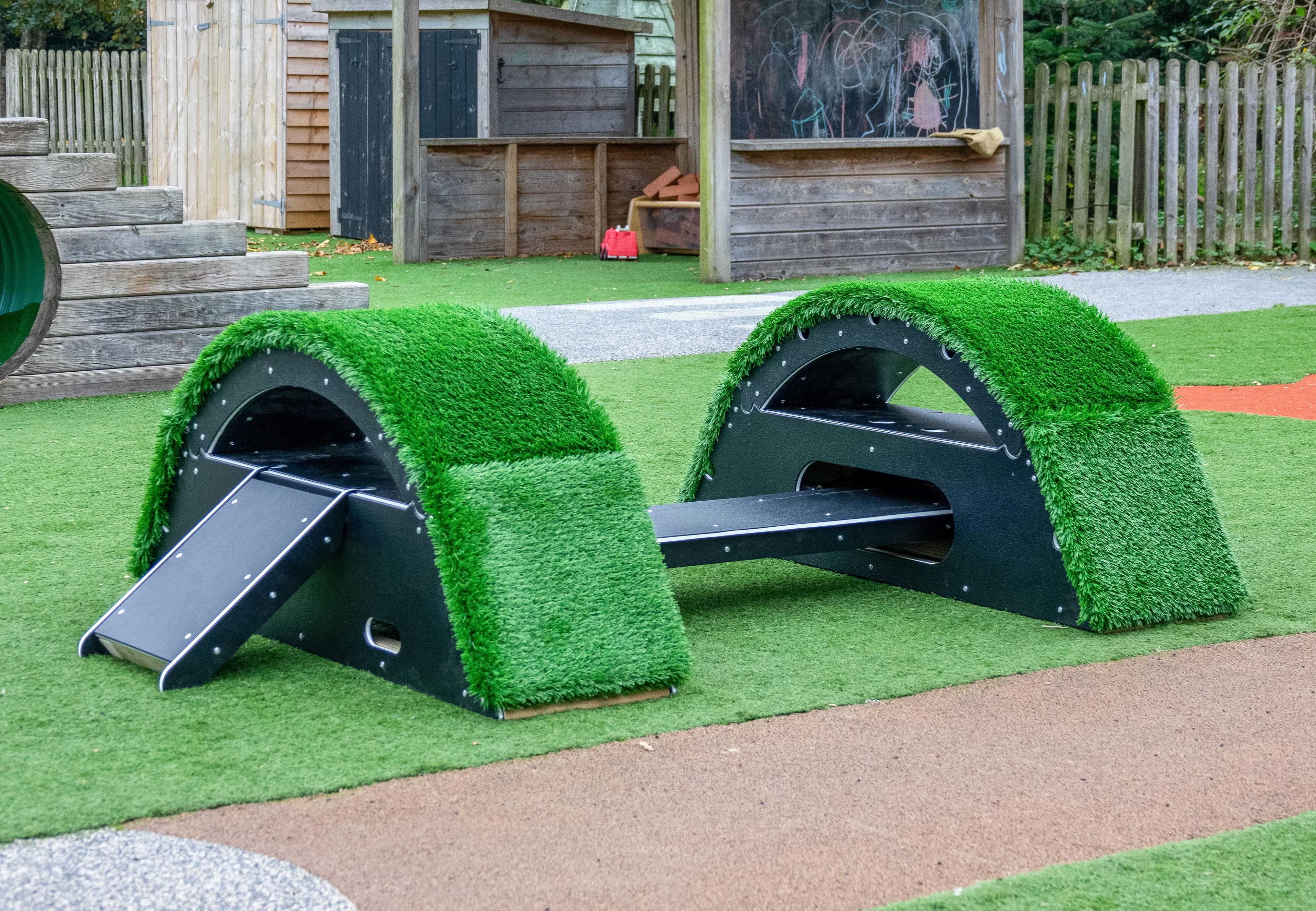 An image showing the Rockies Balance blocks in a playground
