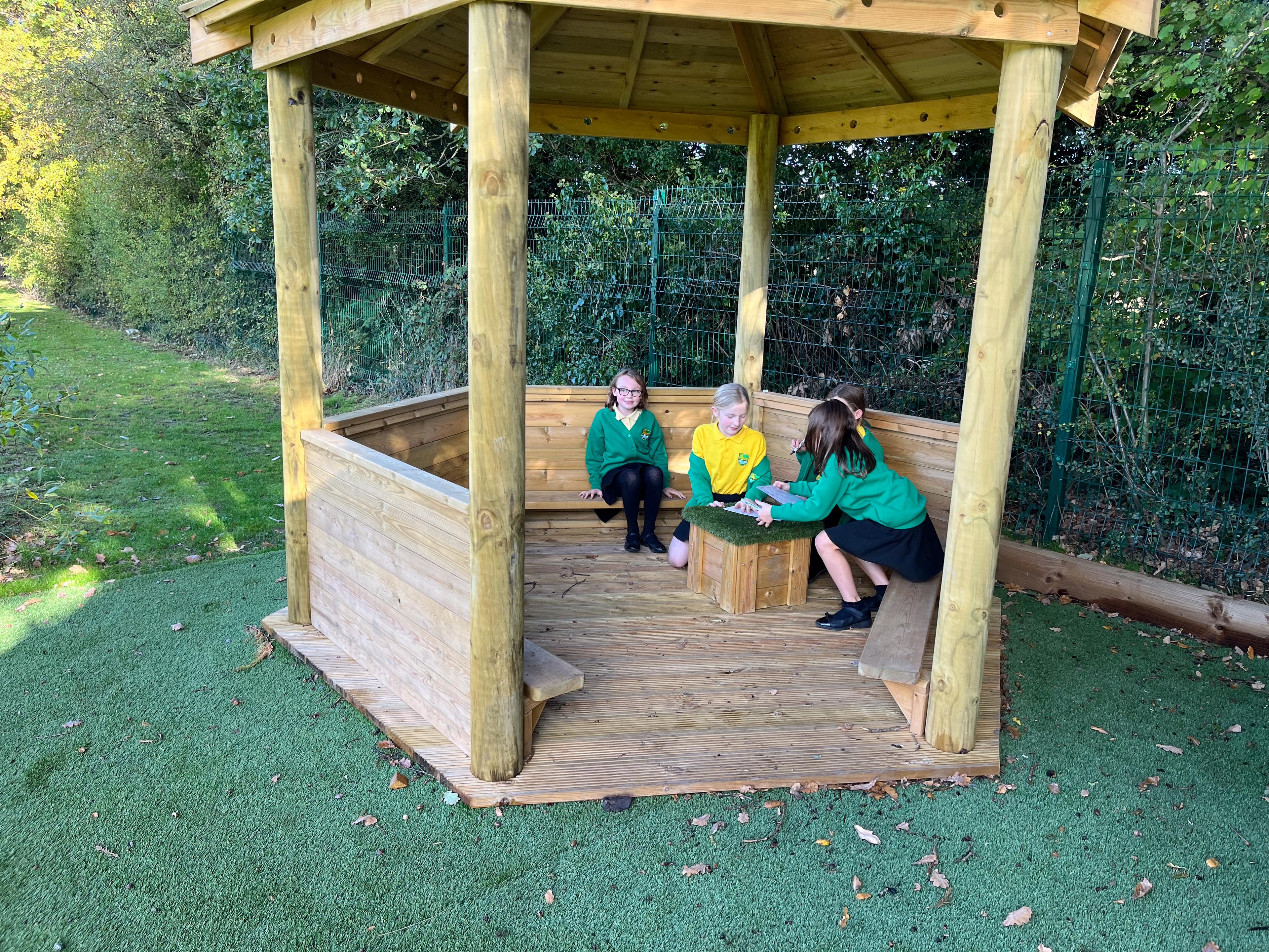 3.5M Outdoor Wooden Gazebo in school playground