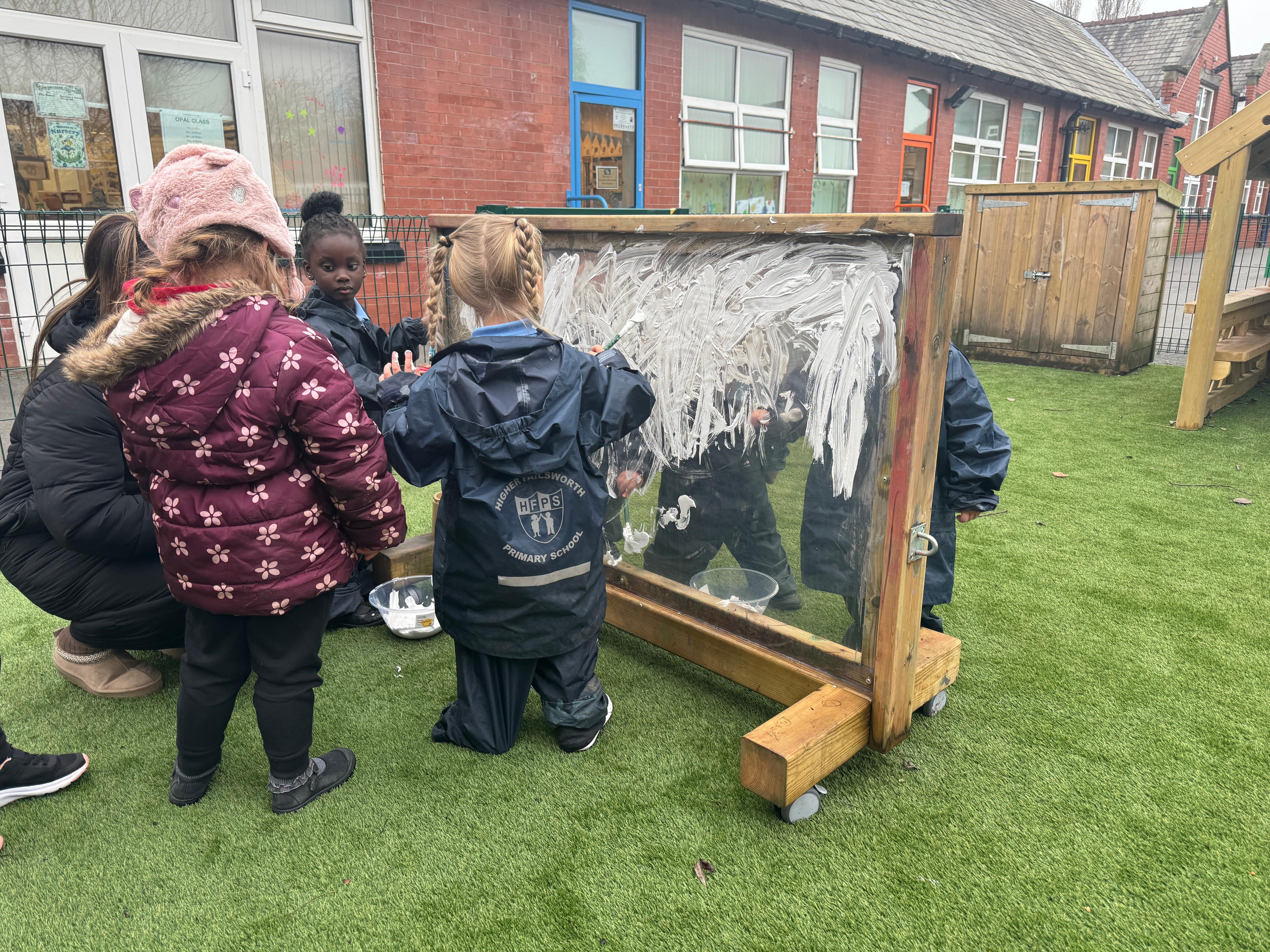 Moveable paint panels for schools