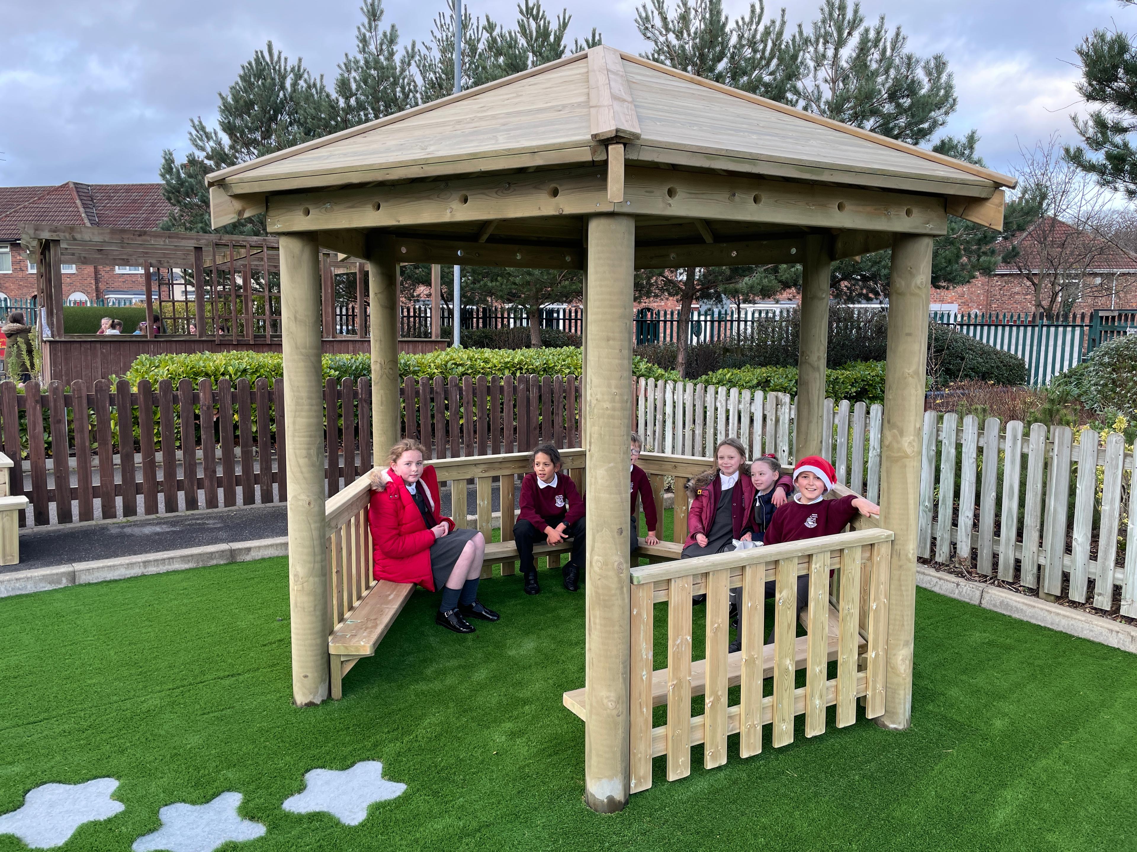 3.5M Outdoor Wooden Gazebo in school playground