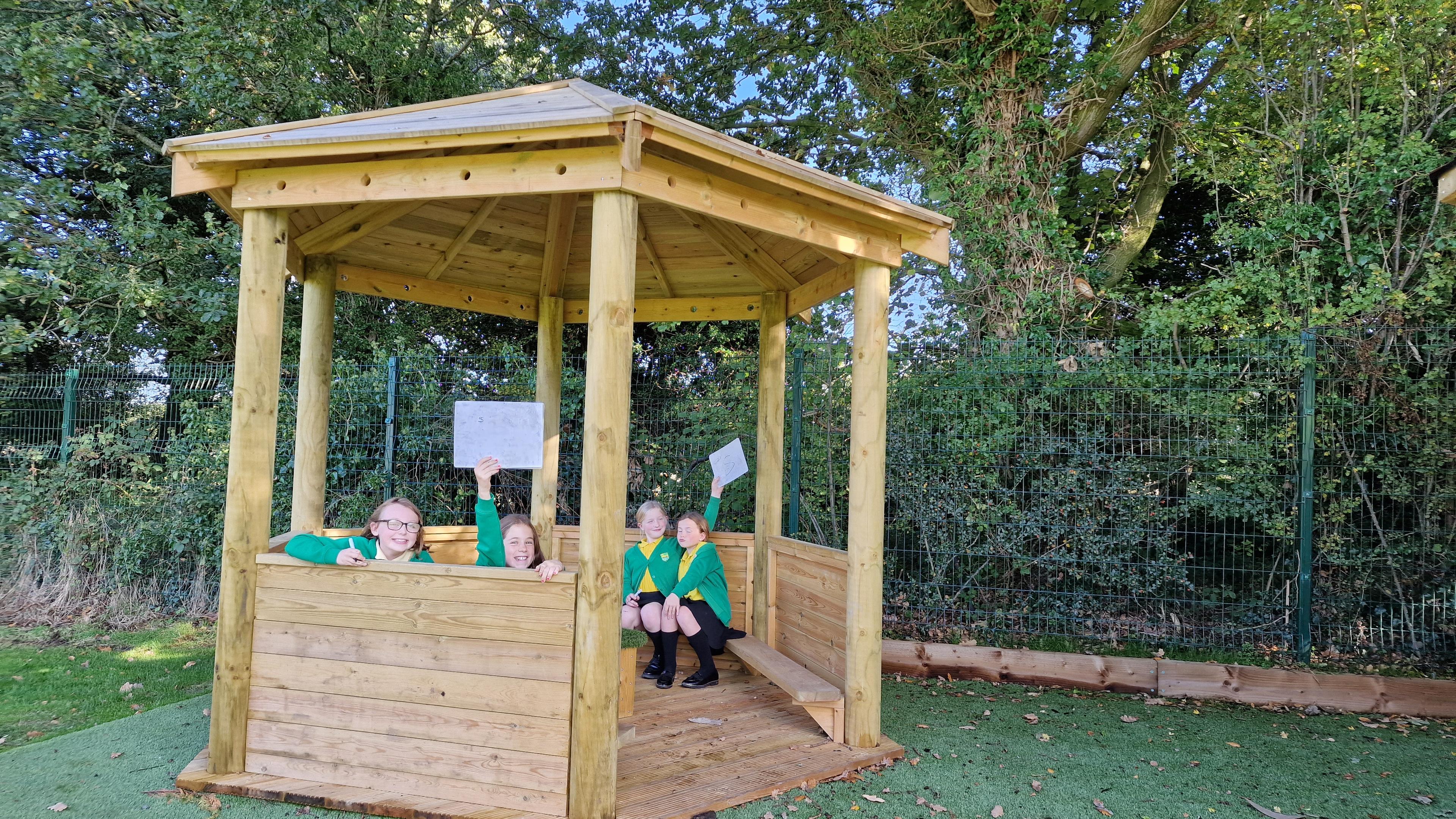 3.5M Outdoor Wooden Gazebo in school playground