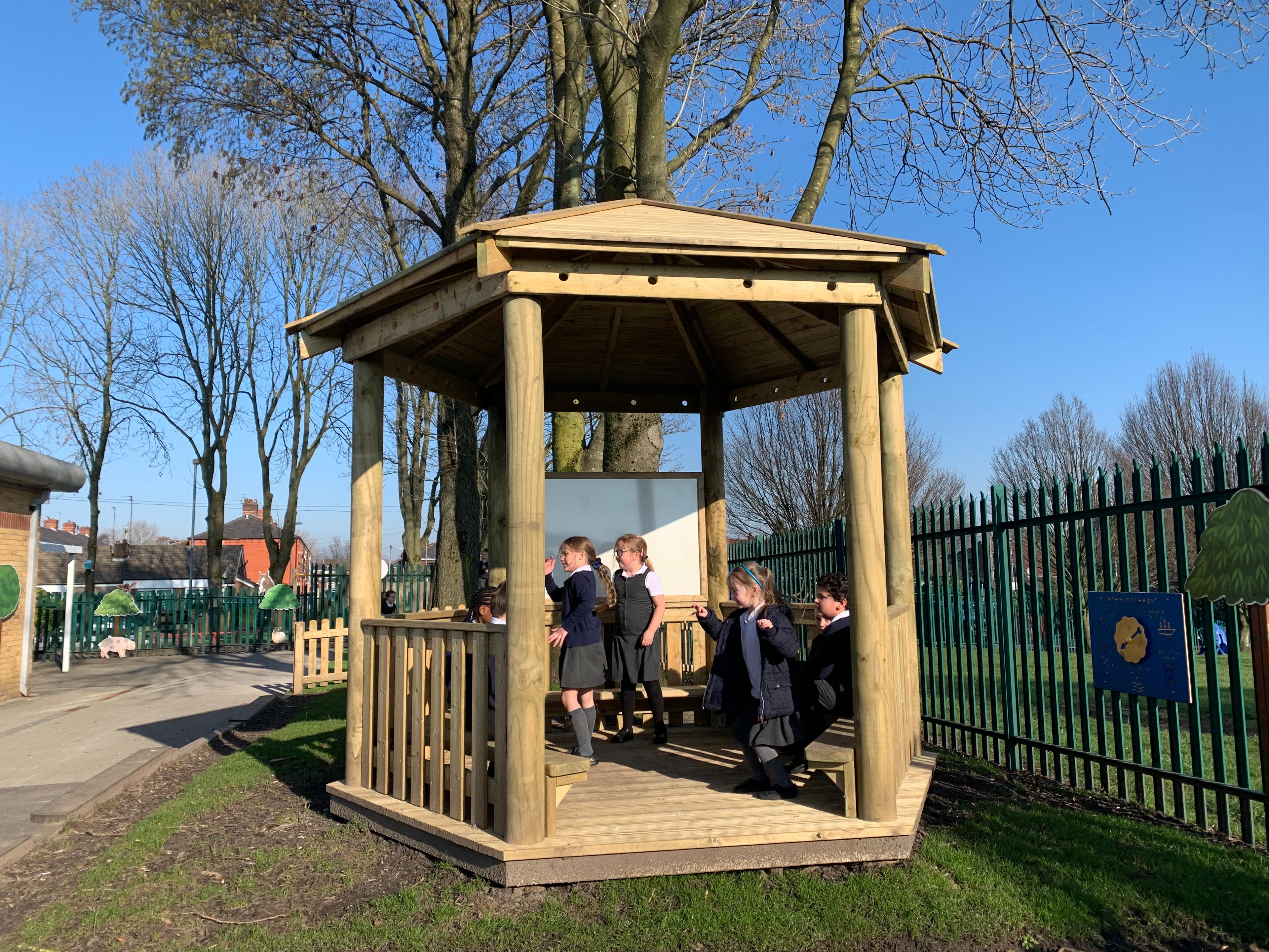 3.5M Outdoor Wooden Gazebo in school playground
