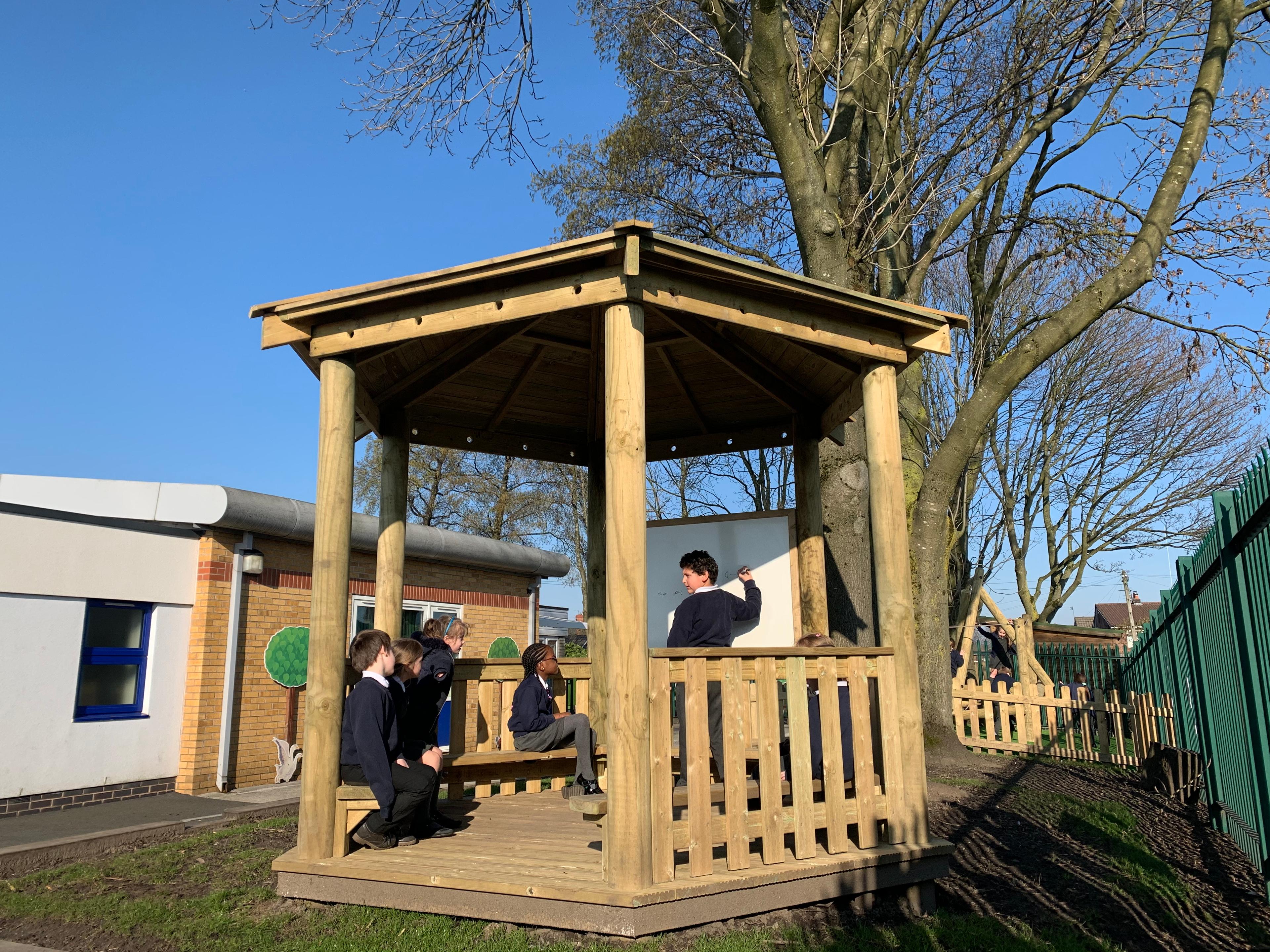3.5M Outdoor Wooden Gazebo in school playground