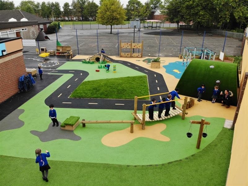 Outdoor play area surfacing 