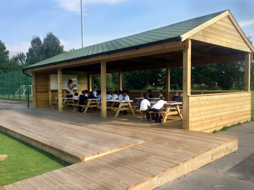 Outdoor Gable End Classrooms For Schools