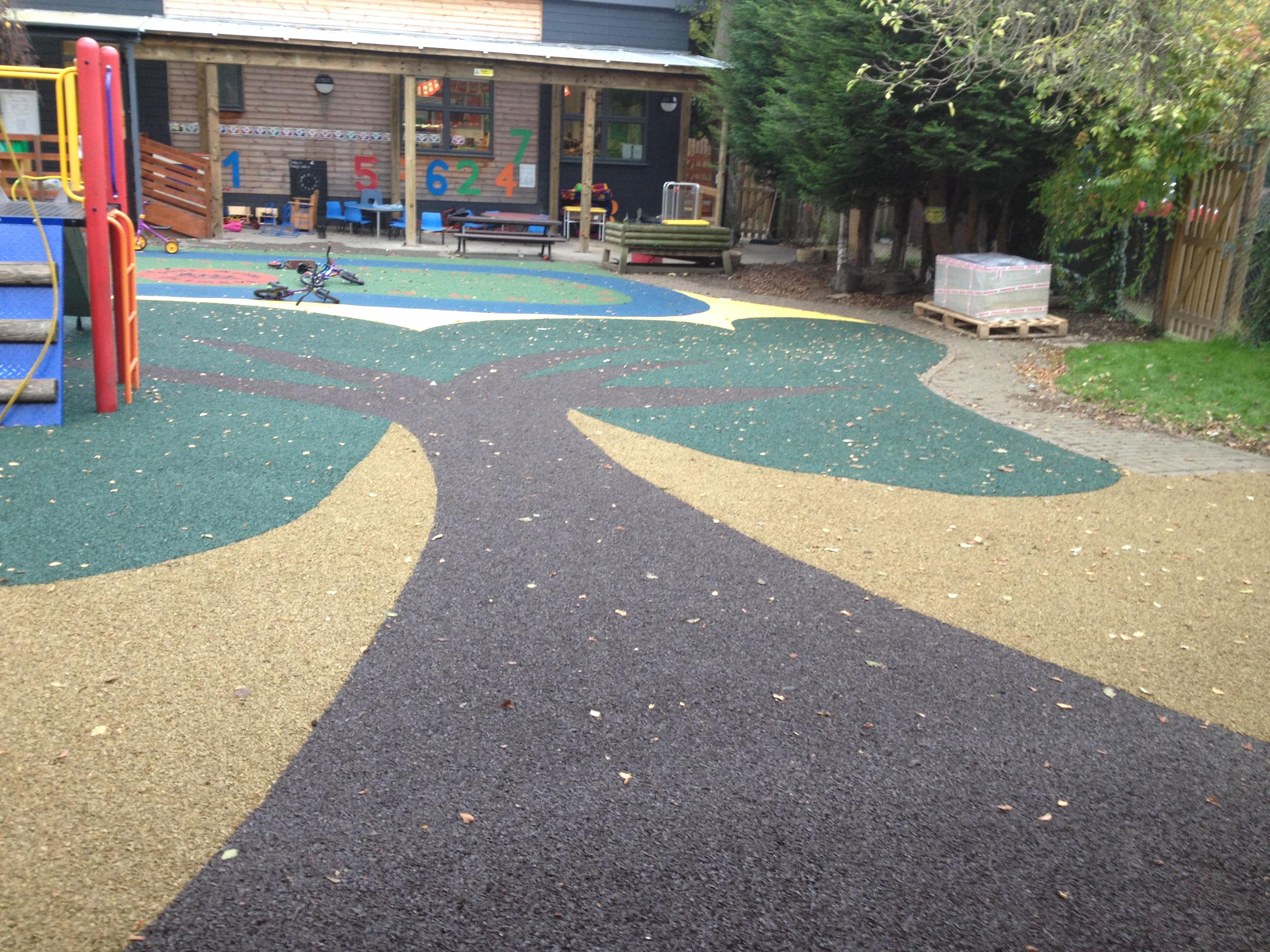 rubber bark chippings
