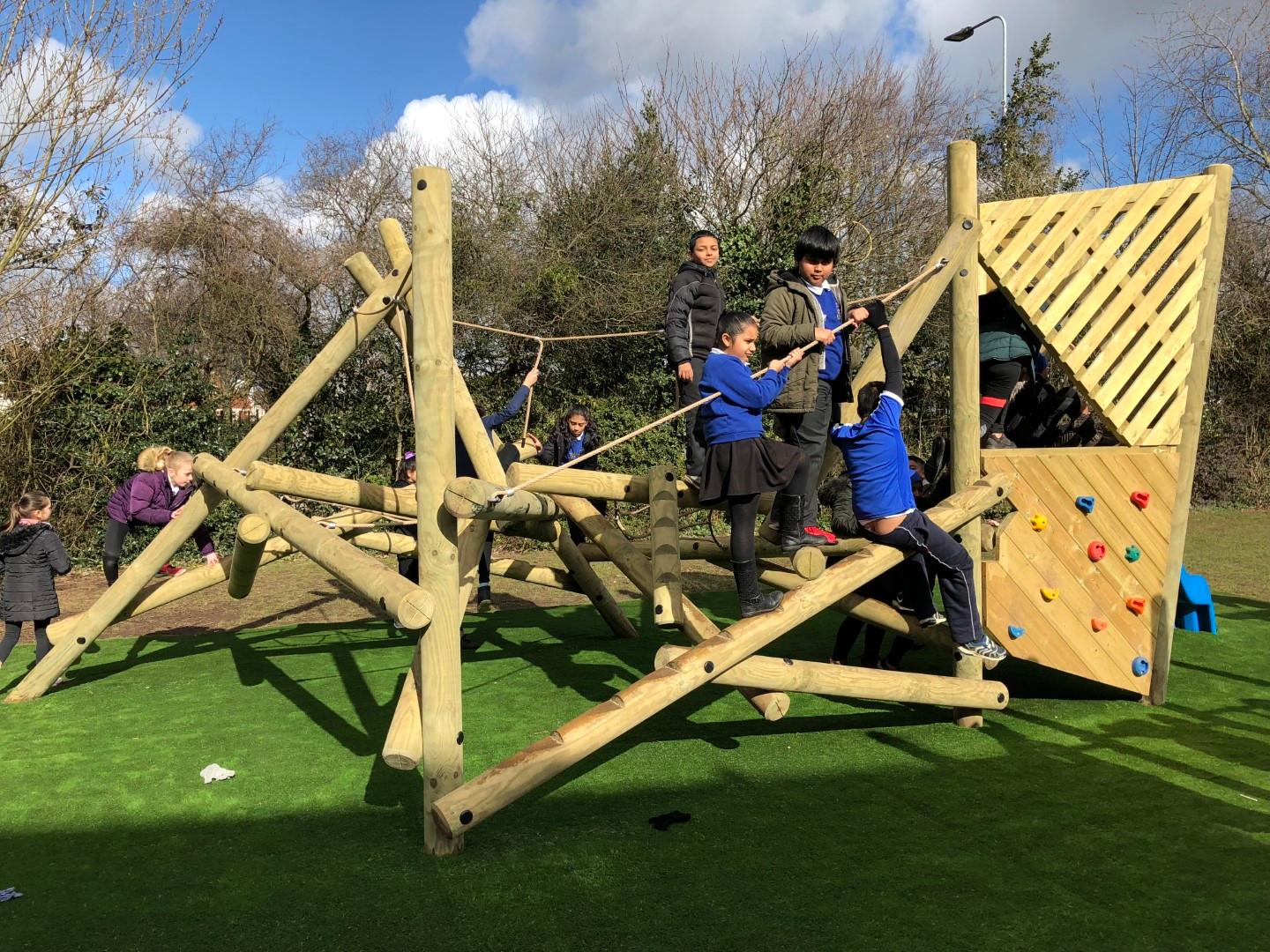 School playground climbing frames 