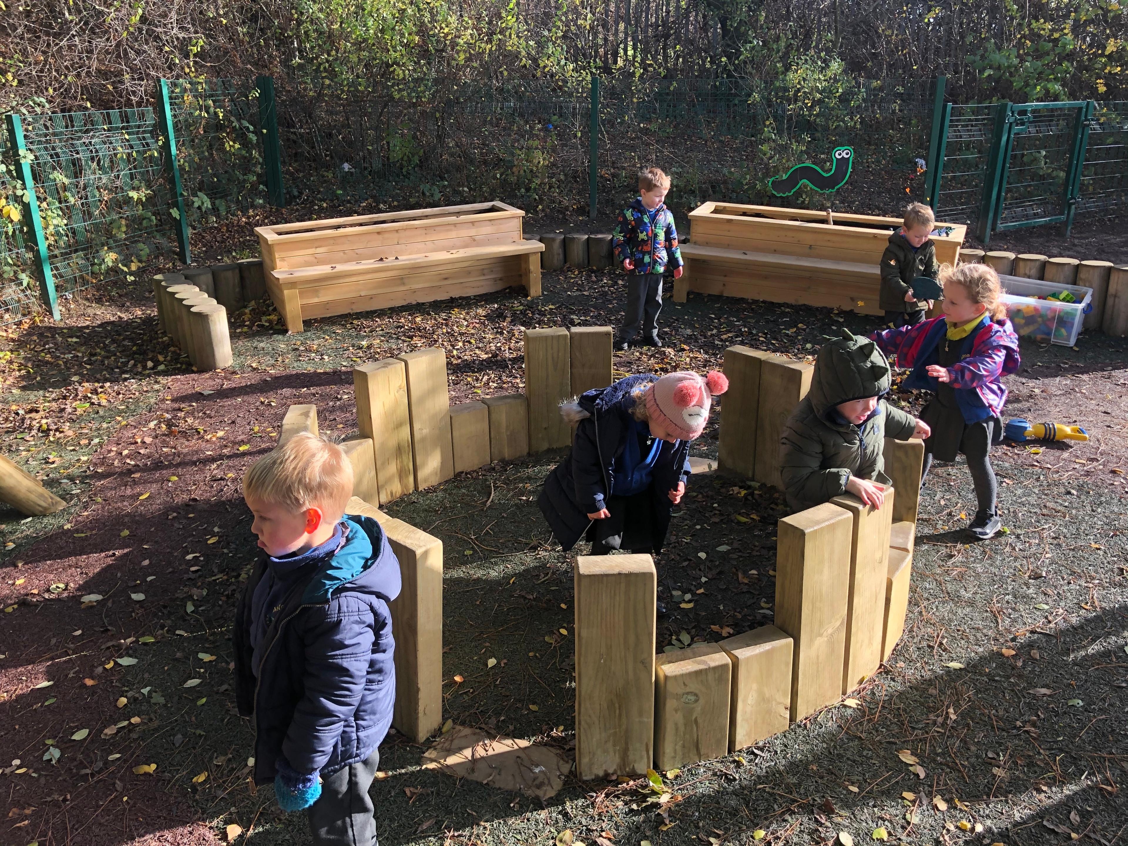 School playground seating