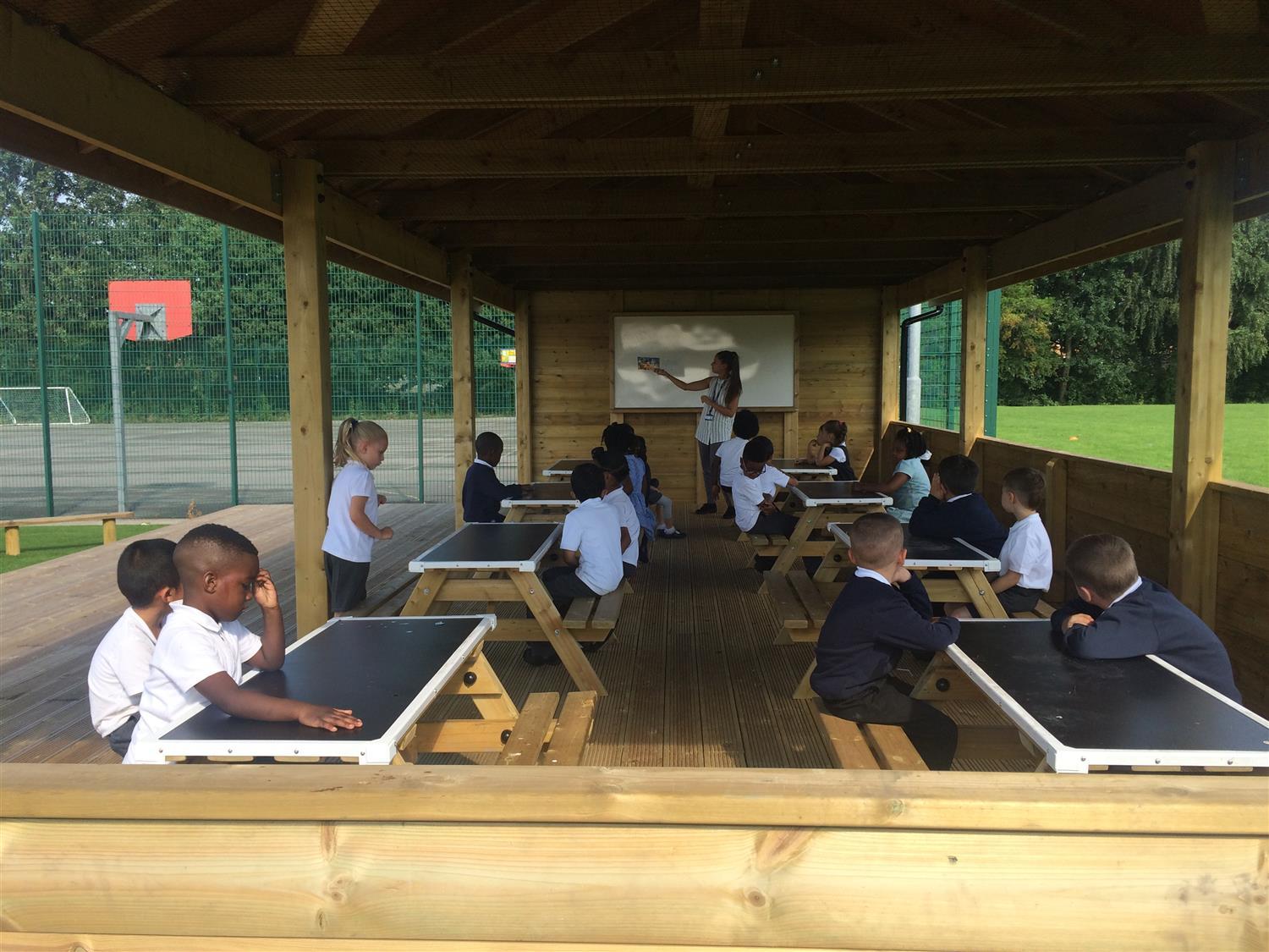 school picnic benches