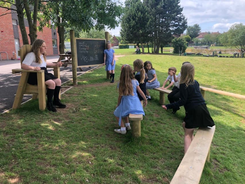School playground seating