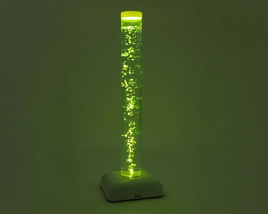 green bubble sensory tube