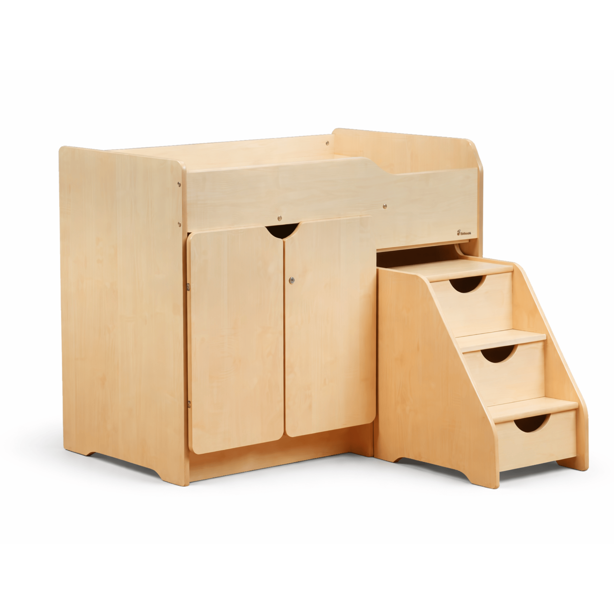 A 3D visualisation of the Millhouse Stepped Baby Changing Unit.